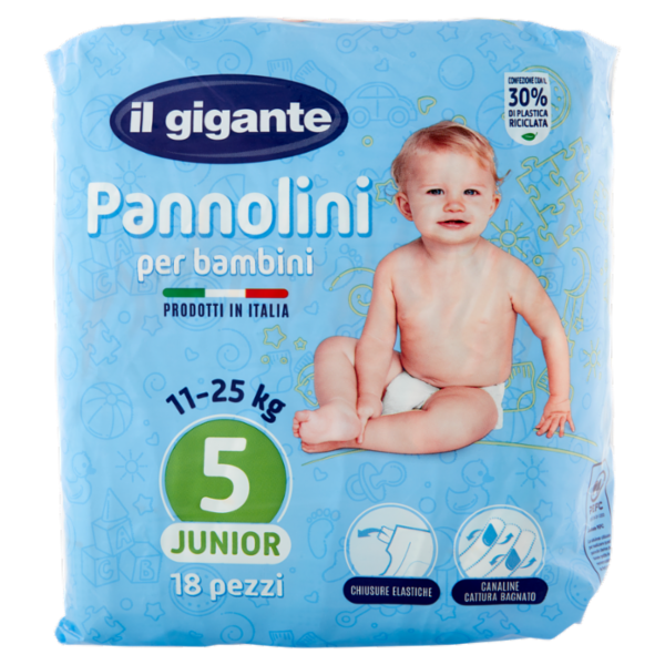 IL GIGANTE Pannolini per bambini 11-25 Kg 5 Junior 18 pz