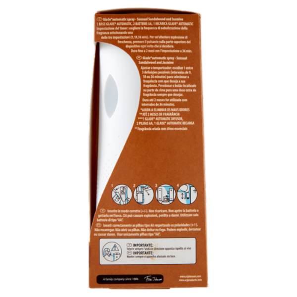 Glade Automatic Spray, Profumatore per Ambienti, Fragranza Gelsomino e Sandalo di Bali 269 ml