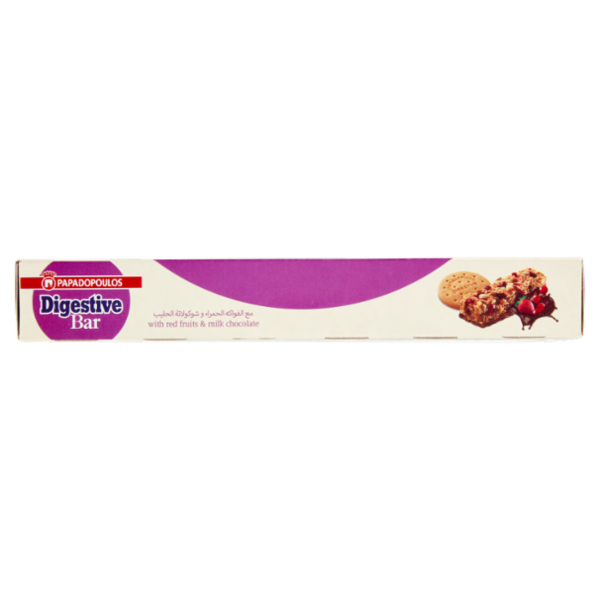 Papadopoulos Digestive Bar with red fruits & milk chocolate 5 x 28 g