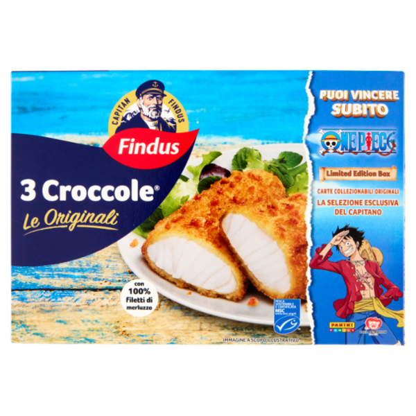 Capitan Findus 3 Croccole con 100% Filetti di Merluzzo - Le originali 324 g