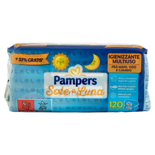 Pampers Sole e Luna Salviette 120 pz