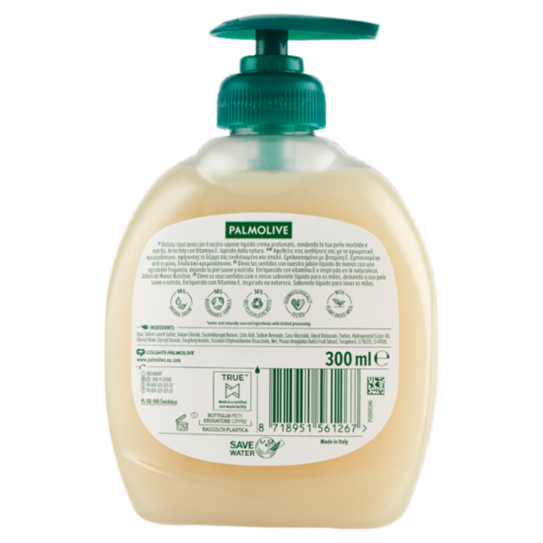 Palmolive sapone liquido mani Naturals Latte e Miele 300 ml