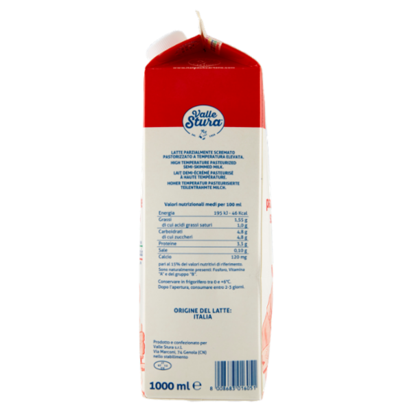 Valle Stura latte parzialmente scremato 1000 ml