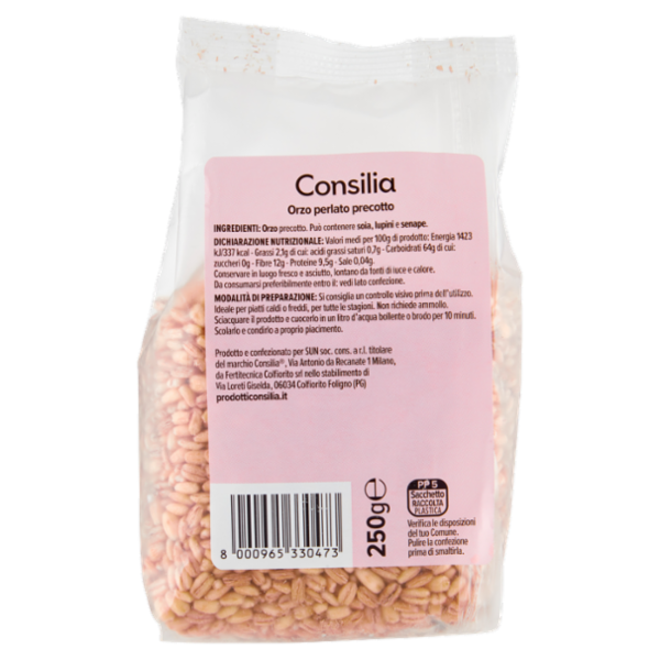 Consilia Cereali Secchi Orzo Perlato Precotto 250 g
