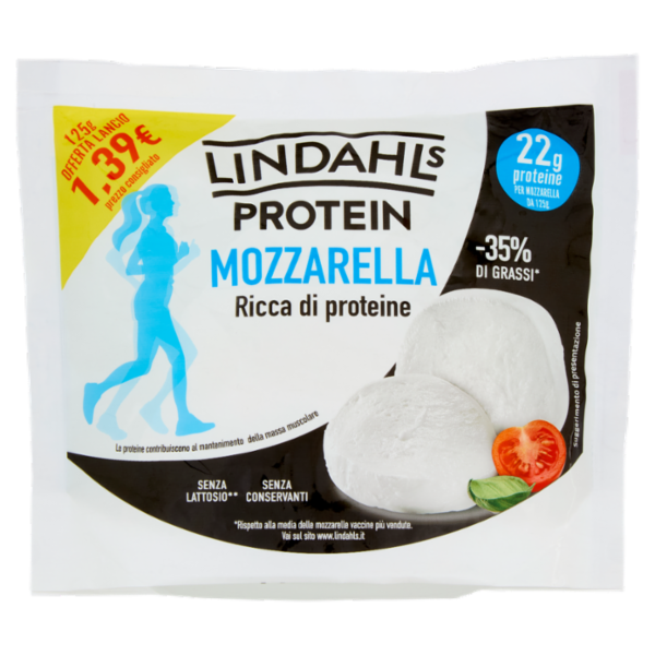 LINDAHLS Protein Mozzarella 125 g