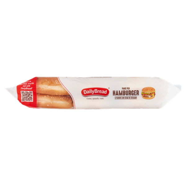 DailyBread Pane per Hamburger Panini con Semi di Sesamo 6 x 50 g
