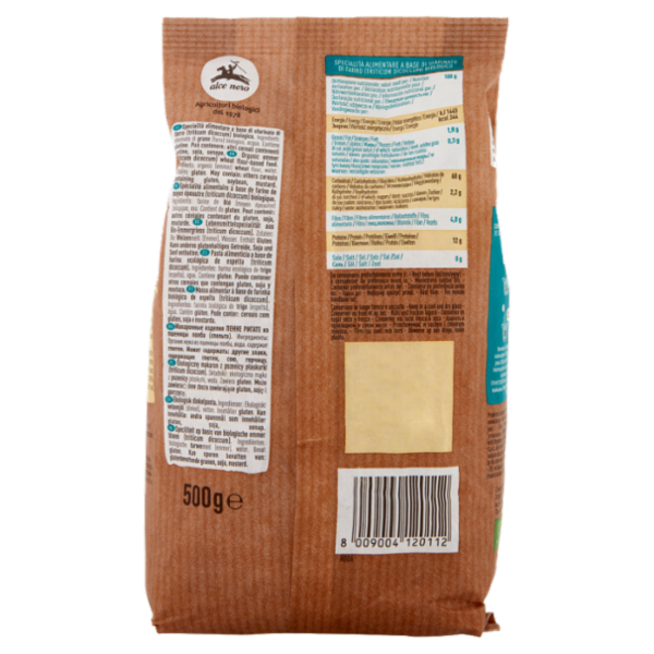 alce nero Penne Rigate Farro 500 g