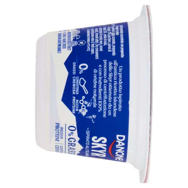 DANONE Skyr, Yogurt ispirato all'Islanda, 0% grassi, Cremoso, Ricco in Proteine, Fragola,150g