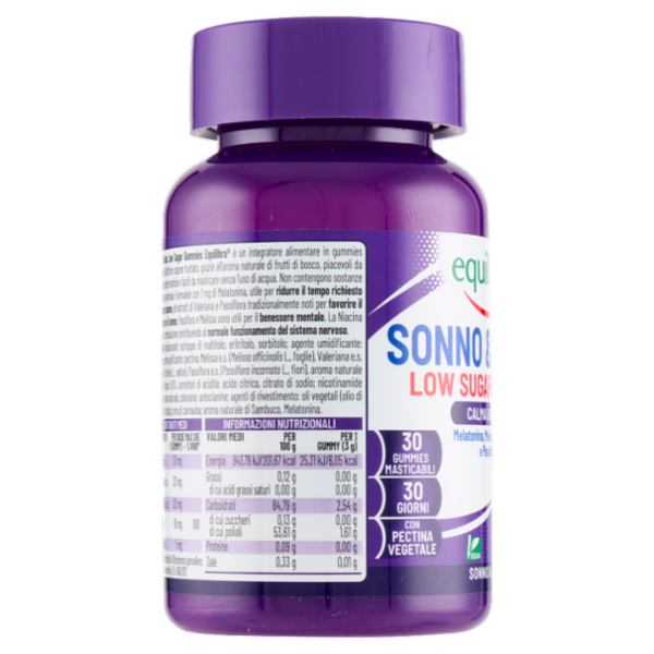 equilibra Sonno & Relax Low Sugar Gummies 30 gummies 90 g