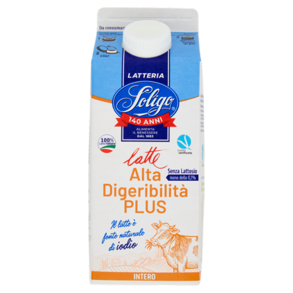 Latteria Soligo latte Alta Digeribilità Plus Senza Lattosio Intero 750 ml