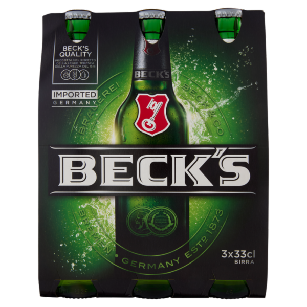 BECK'S Birra pilsner tedesca bottiglia 3x33cl
