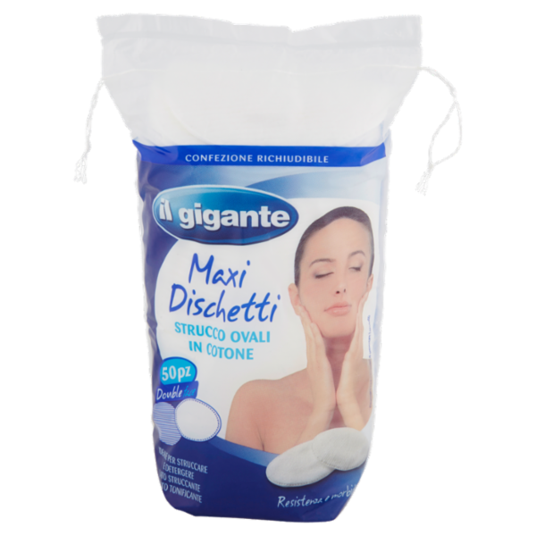 IL GIGANTE Maxi Dischetti Strucco Ovali in Cotone 50 pz