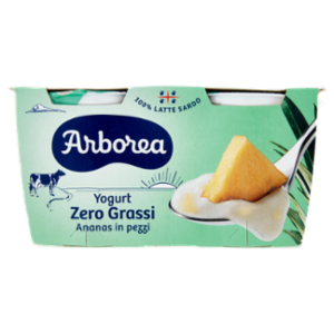 Arborea Yogurt Zero Grassi Ananas In Pezzi 2 x 125 g