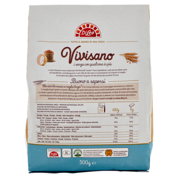 Di Leo Vivisano senza zuccheri aggiunti integrali 500 g