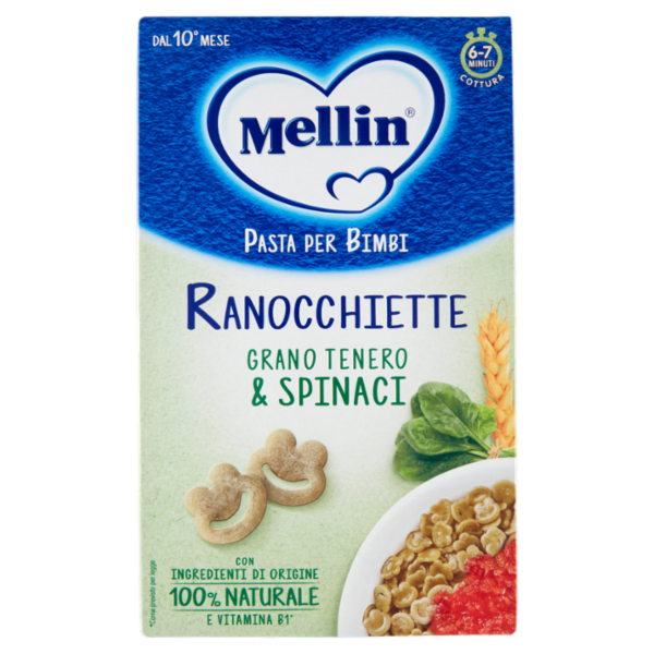 Mellin Pasta per Bimbi Ranocchiette Grano Tenero & Spinaci 280 g