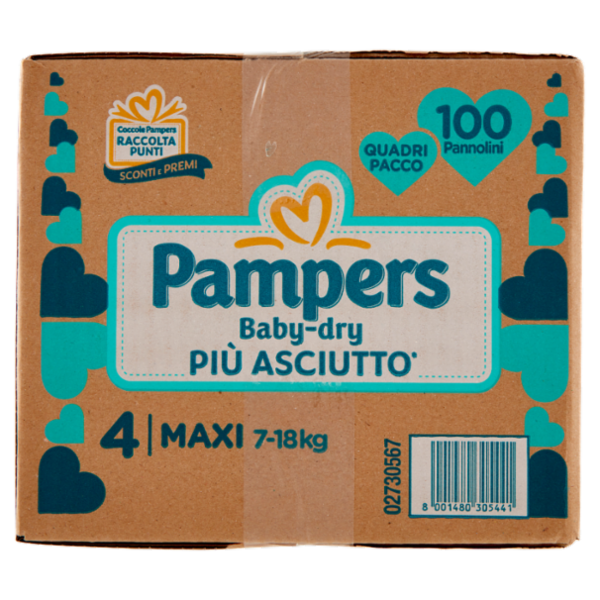 Pampers Baby-dry 4 Maxi 100 pz