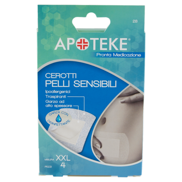 Apoteke Pronta Medicazione Cerotti Pelli Sensibili Misura XXL 4 pz