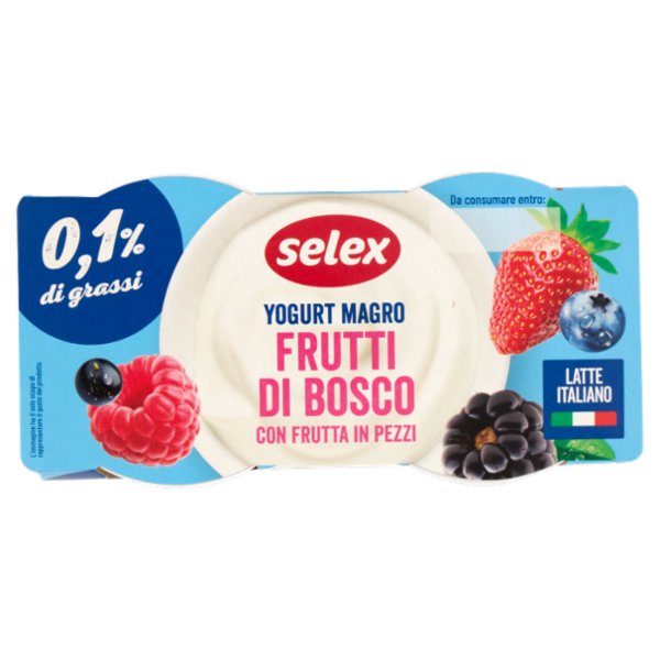 Selex Yogurt Magro Frutti di Bosco 2x125 g
