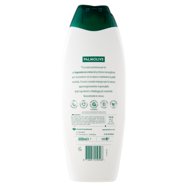 Palmolive bagnoschiuma Naturals Oliva e Latte, idratante 600 ml
