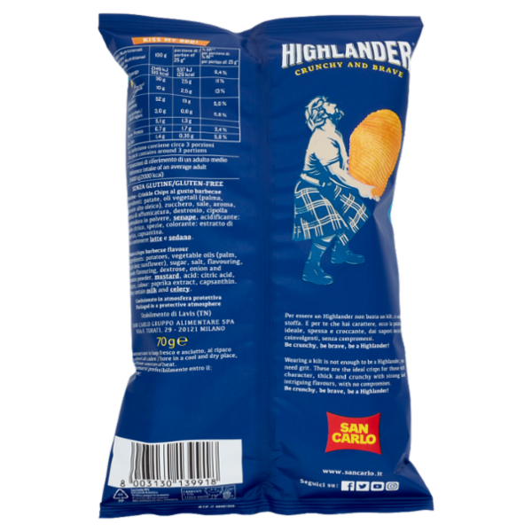 San Carlo Highlander Gusto Barbecue 70 g