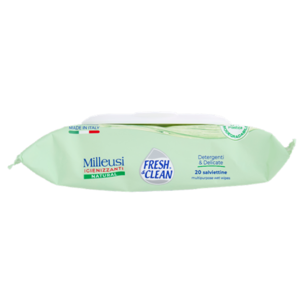Fresh & Clean Salviettine Milleusi Igienizzanti Natural 20 pz