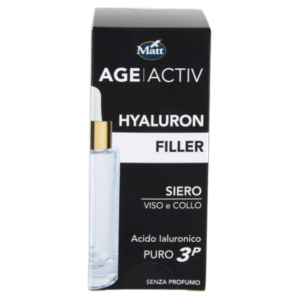 Matt Age Activ Hyaluron Filler Siero Viso e Collo Acido Ialuronico Puro 3P 30 ml