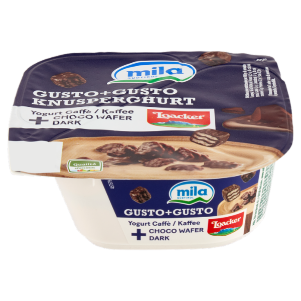 mila Gusto+Gusto Yogurt Caffè + Choco Wafer Dark 150 g