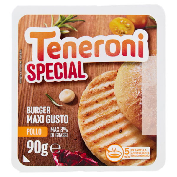 Teneroni Special Burger Maxi Gusto Pollo 90 g