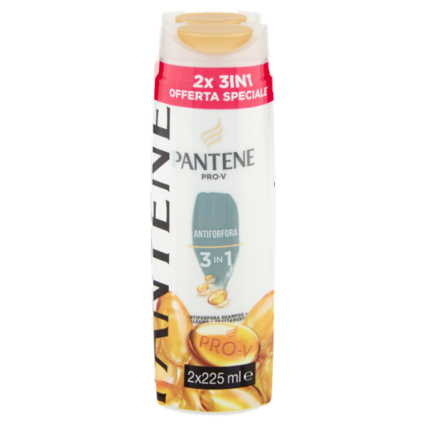 Pantene Pro-V 3in1 Shampoo+Balsamo+Trattamento Antiforfora 2x225 ml