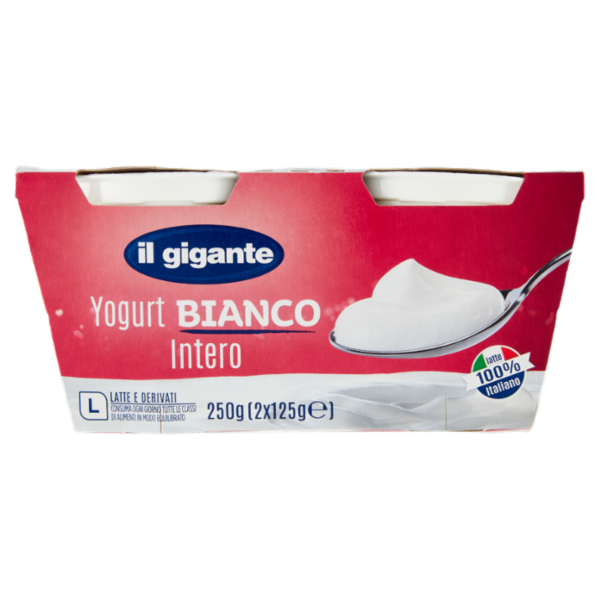 IL GIGANTE Yogurt Bianco Intero 2 x 125 g