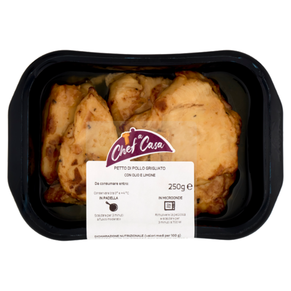 Chef a Casa Petto di Pollo Grigliato con Olio e Limone 250 g