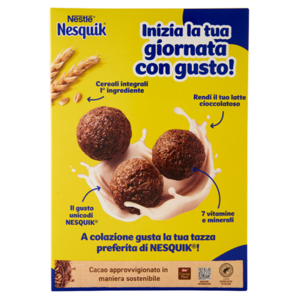 NESQUIK Palline con Cereali Integrali al Cacao 375g