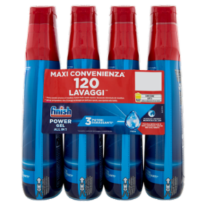 Finish Power Gel Fresh 4 x 30 Lavaggi Liquido Lavastoviglie 4 x 600 Ml