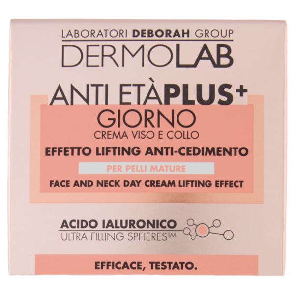 Dermolab Anti Età Plus+ Giorno Crema Viso e Collo Effetto Lifting Anti-Cedimento 50 ml