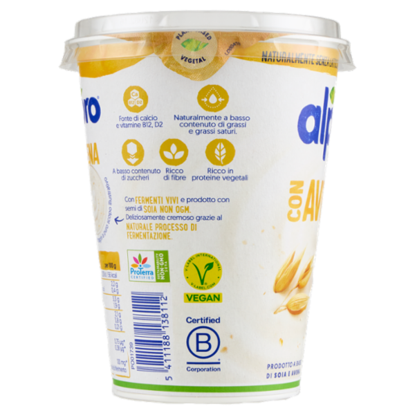 ALPRO Alternativa Vegetale allo Yogurt, a base di Soia e Avena, basso in Grassi, No Lattosio, 400g