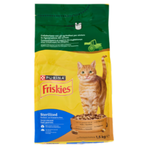 PURINA FRISKIES Sterilizzati Pollo e Tacchino e Con Verdure 1,5kg