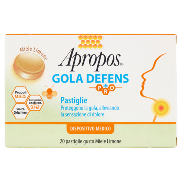 Apropos Gola Defens Pro Miele Limone Pastiglie 20 x 2,5 g