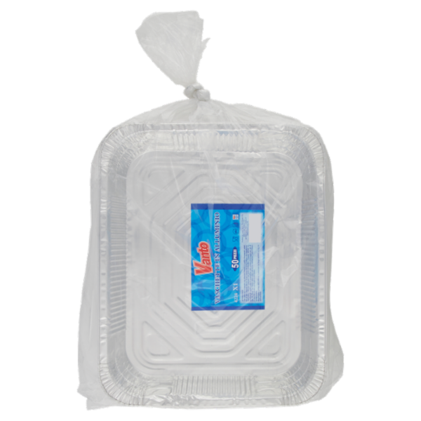 Vanto Contenitore in Alluminio 32x26x4 cm 50 pezzi