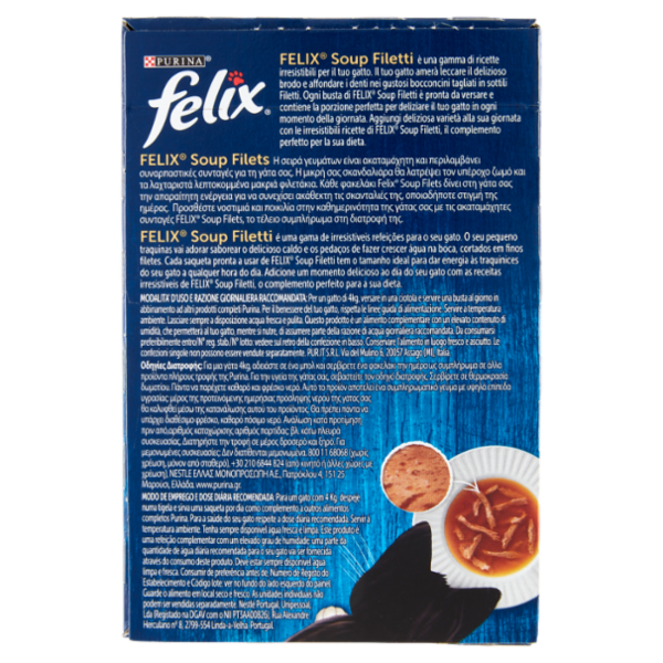 FELIX Soup Filetti (Merluzzo, Tonno, Platessa) 6 x 48 g