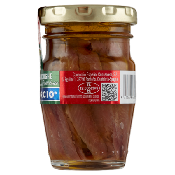 Consorcio Filetti di Acciughe in olio di oliva extra vergine biologico 80 g