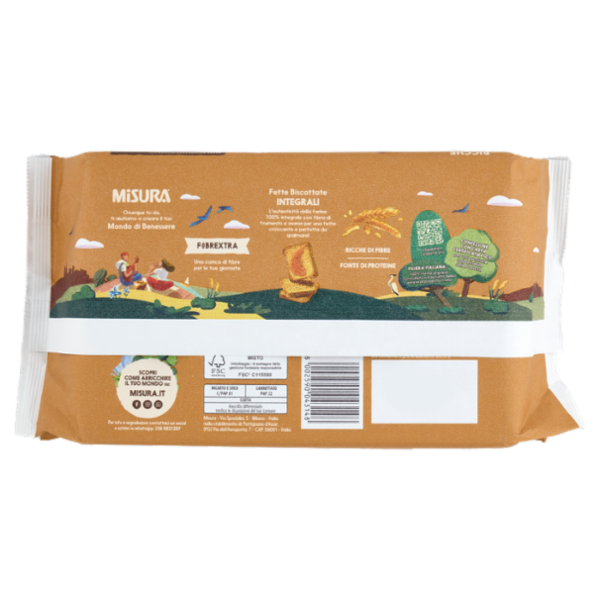 Misura Fibrextra Fette Biscottate Integrali 320 g