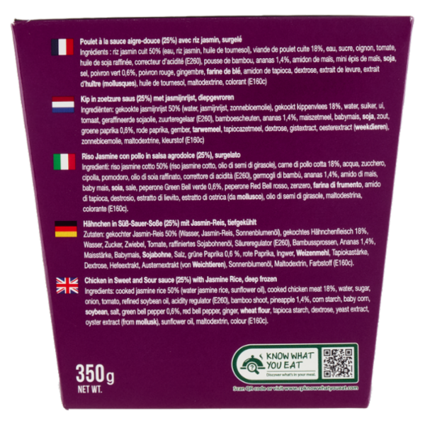 Kitchen Joy Thai Cube Sweet & Sour Chicken with Jasmine Rice 350 g