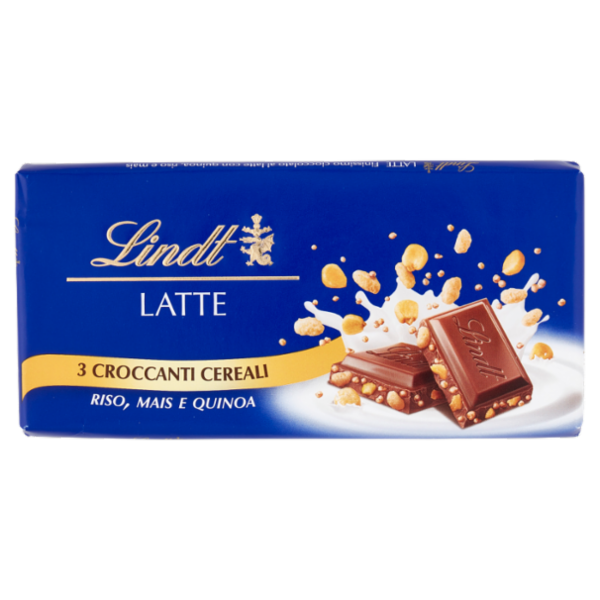 Lindt Gamme Bleue Tavoletta Cioccolato al latte Tre cereali 100 g