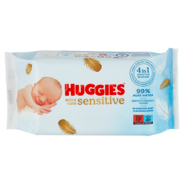 Huggies extra care sensitive Cushiony Baby Cleansing Wipes 56 pz