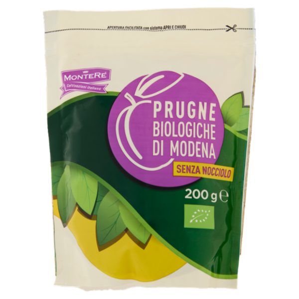 MonteRé Prugne Biologiche di Modena Senza Nocciolo 200 g
