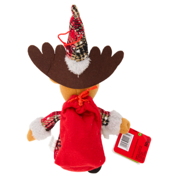 dolfin Personaggio Natalizio con Monete di cioccolato al latte e Caramelle gommose 50 g