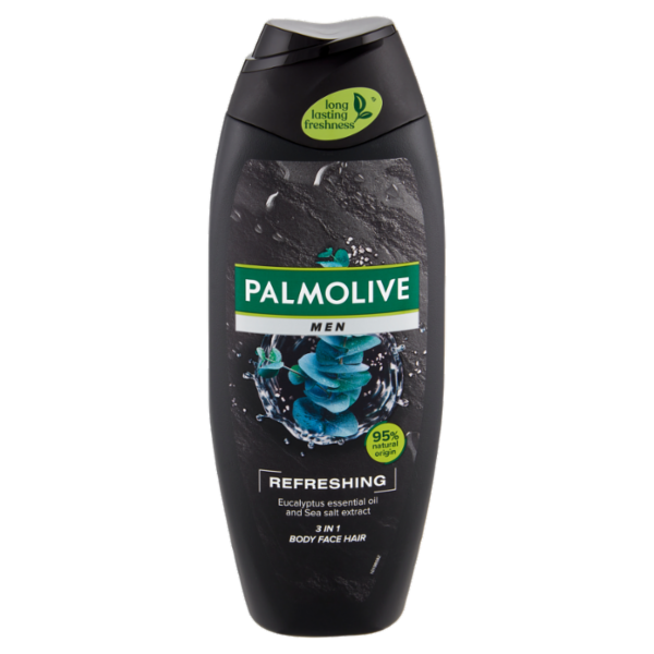 Palmolive bagnoschiuma Men Refreshing 3 in 1 con oli essenziali 500 ml