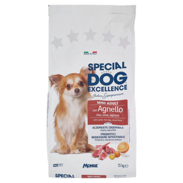 Special Dog Excellence Mini Adult con Agnello riso, uova, agrumi 1,5 kg