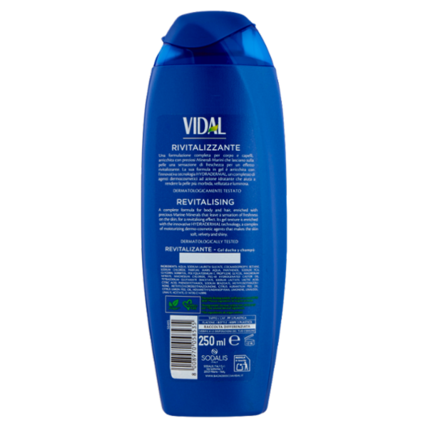 Vidal Sea Minerals Doccia Shampoo Rivitalizzante Minerali Marini con Pantenolo 250 ml