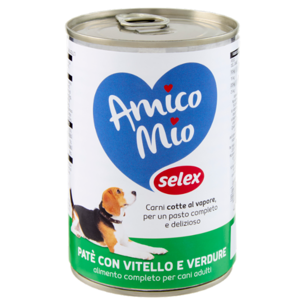Selex Amico Mio Paté per Cane con Vitello e Verdure 400 g
